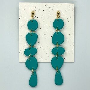 Turquoise Polymer Clay Earrings